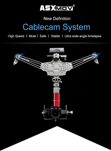 ASXMOV Cablecam System utral wide angle timelapse and stable with APP/wireless controller system